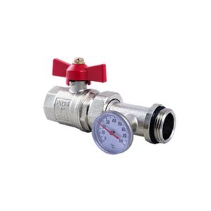 Колекторний кульовий кран із термометром Fado KA30