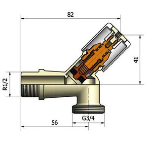 Кульовий кран для підключення сантехприладів Schlosser 606000011