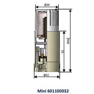 Термоголовка на батарею Schlosser серії Mini Diamant