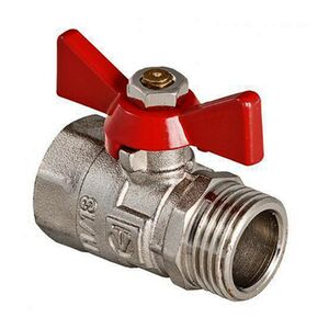 Valtec VT.093 Кран шаровой VALTEC COMPACT внутрення-наружная резьба (мама-пама), бабочка