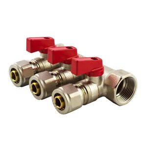 Колектор для води із кульовими кранами під фітінг Fado KSO