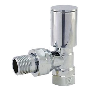 Угловой хромированный радиаторный кран Fado RC01