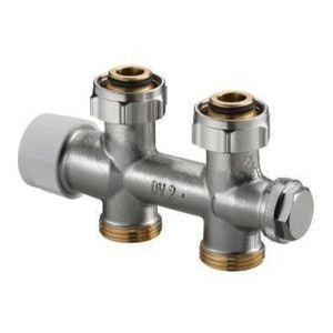 Прямий вузол з передналаштуванням нижнього підключення радіатора Oventrop "Multiblock T"