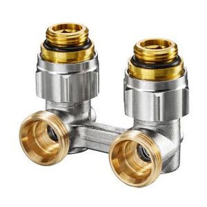 Кутовий вузол нижнього підключення радіатора Oventrop "Multiflex F"