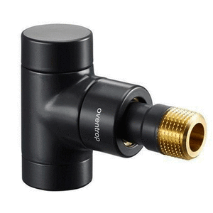 Запірний кутовий кран радіаторний чорного кольору Oventrop Combi E 1166032