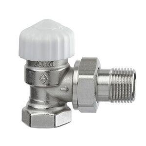 Термостатический клапан с преднастройкой Heimeier Calypso exact  угловой