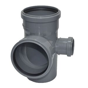 Канализационная двухплоскостная крестовина с отводом 50 мм вправо