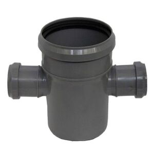 Канализационная крестовина с двумя отводами 50 мм
