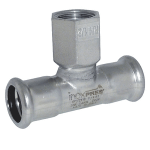 Тройник с внутренней резьбой из нержавеющей стали Raccorderie Metalliche