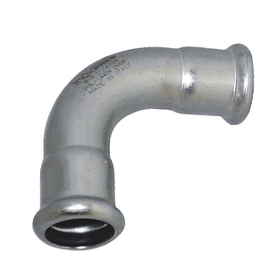 Дворозтрубний кутник із нержавіючої сталі Raccorderie Metalliche 181015900