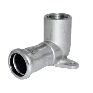 Кутник настінний з внутрішнім різьбленням з нержавіючої сталі Raccorderie Metalliche 185000