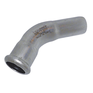 Сполучний однорозтрубний кутник під 45 із нержавійки Raccorderie Metalliche 181015451