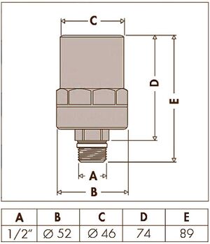 Амортизатор (гаситель) гидроударов Caleffi 525
