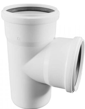Каналізаційний фітинг трійник Rehau Raupiano Plus, Кут поворота: 45°, Розмір точний: 50, зображення 3