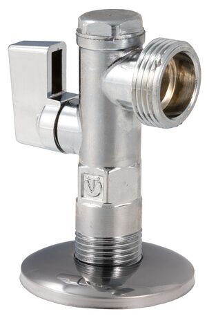 Кран кульовий кутовий із вбудованим фільтром для підключення сантехприладів Valtec VT.282