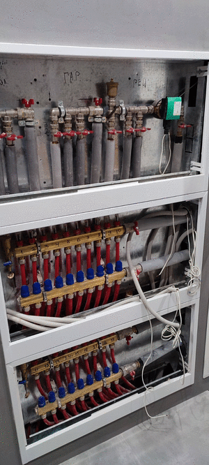 Як встановити вбудовану колекторну шафу теплої підлоги Valtec VTc.540